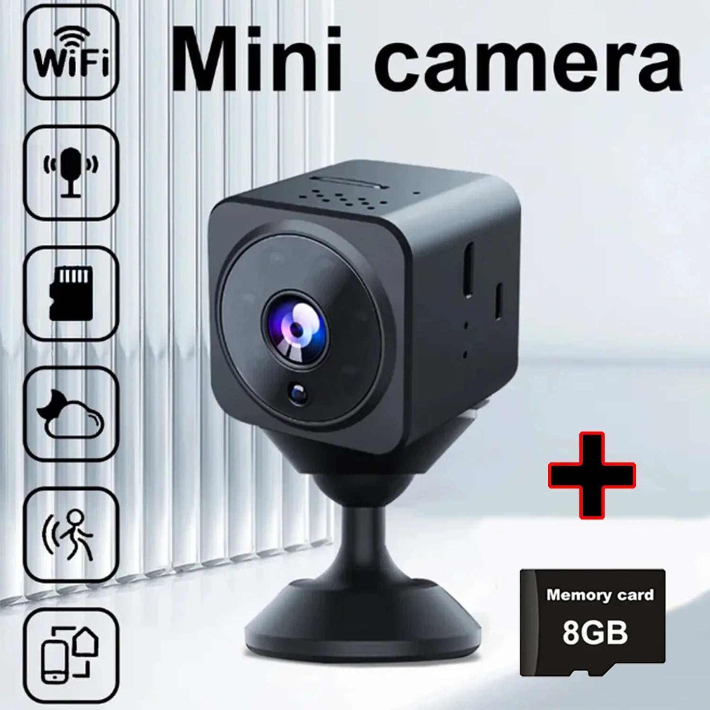 Mini security camera with night vision and long battery life