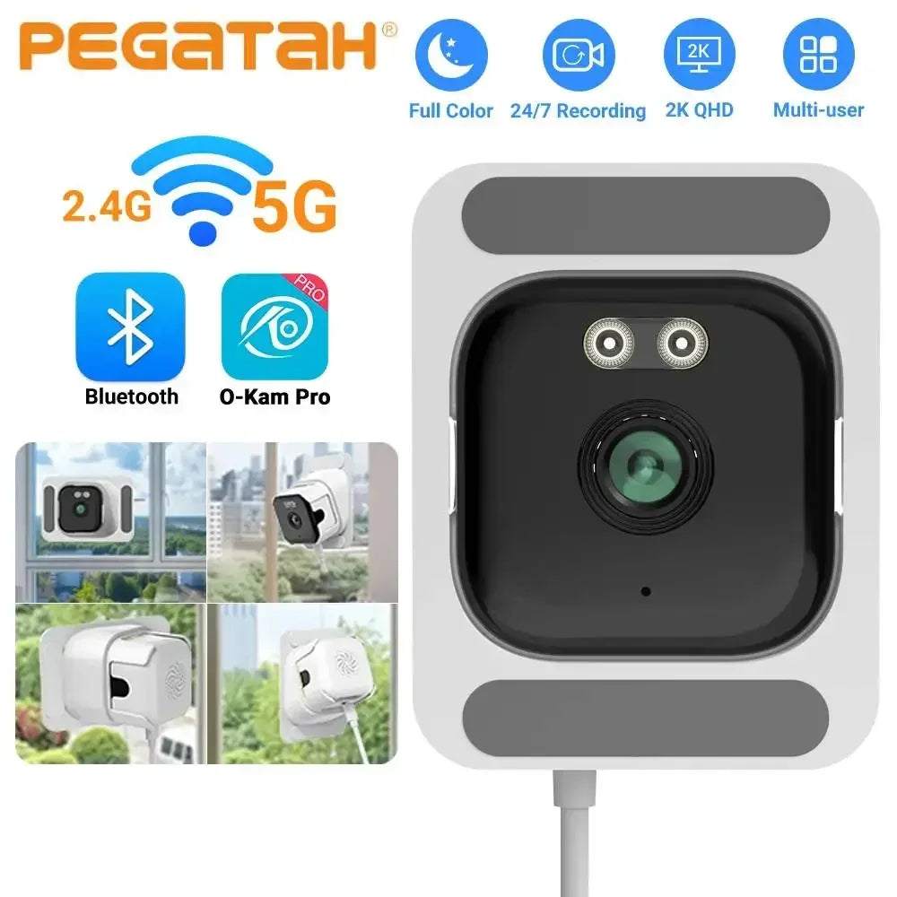 Dual-band WiFi window camera with Alexa control