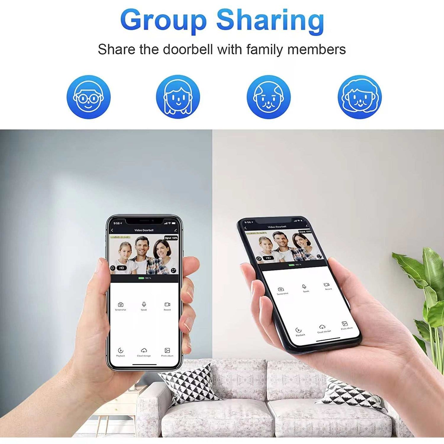 WiFi Smart Video Doorbell with 1080P HD live view