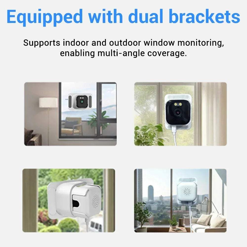2K window surveillance camera with two-way audio