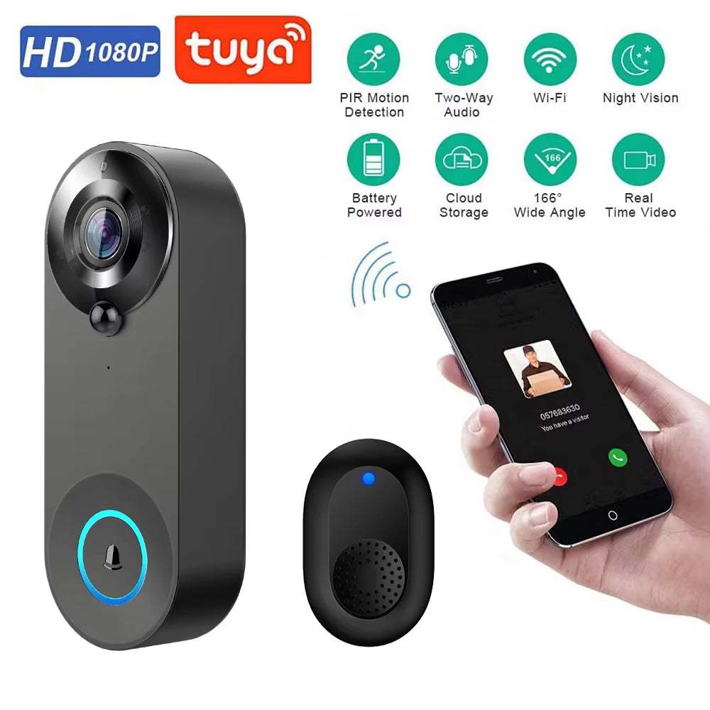 WiFi Smart Video Doorbell with PIR motion detection