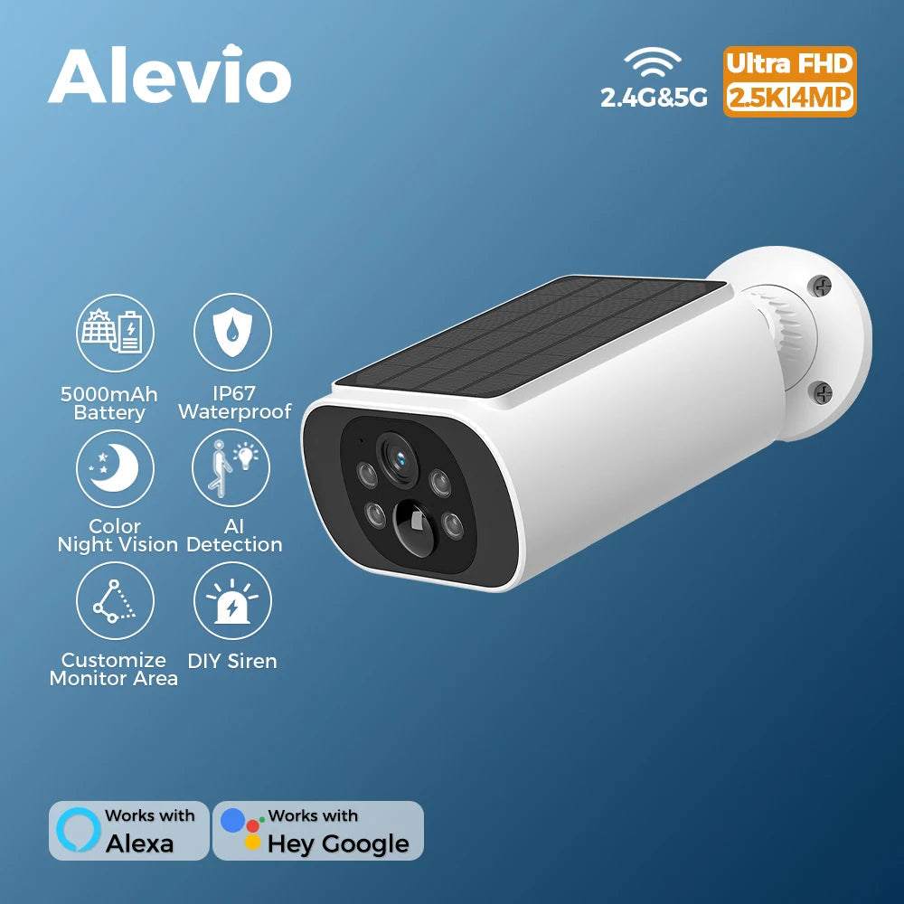 Solar-powered outdoor security camera with two-way talk