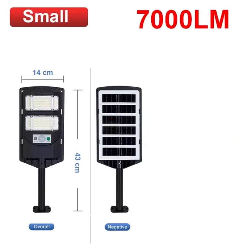 Solar-powered LED floodlight with long battery life