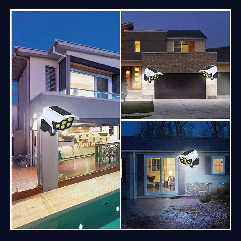 3-mode Solar Simulation Monitoring Wall Lamp installed on wall