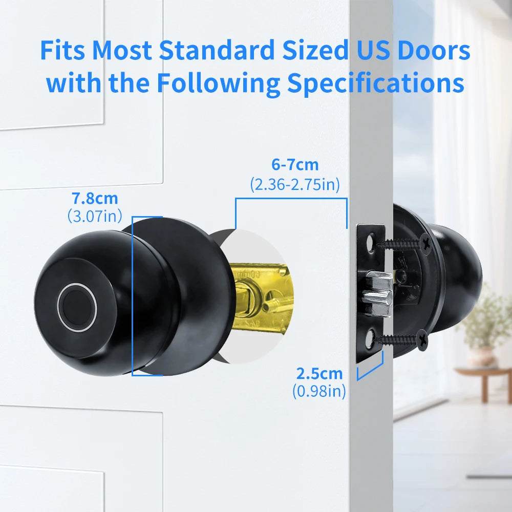 Biometric Smart Fingerprint Door Lock with key access
