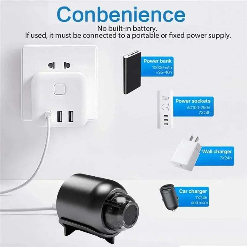Mini 1080P Wireless Security Camera with infrared night vision