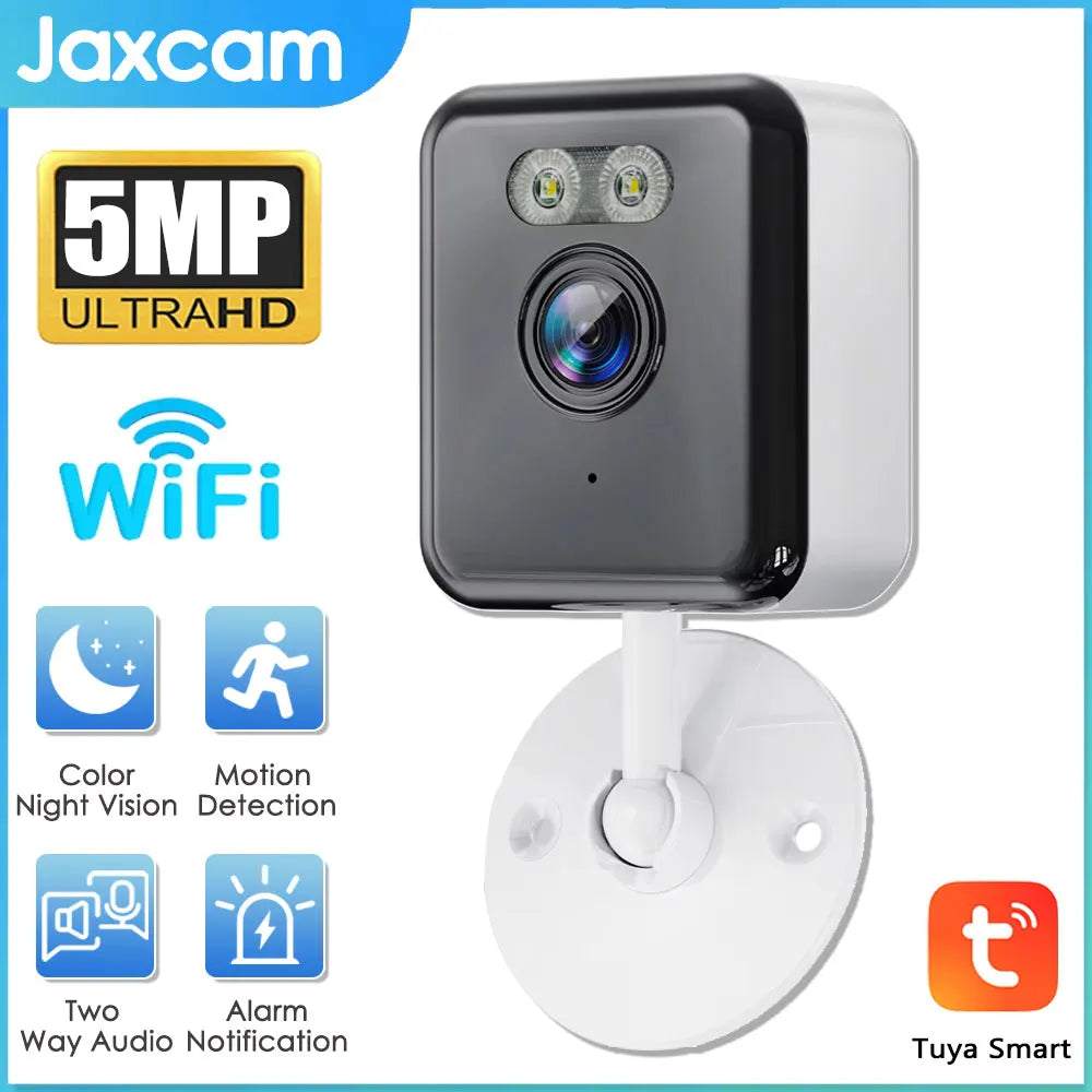Tuya Smart Mini 5MP Wifi IP Camera Indoor Wireless Color Night Home Security AI Human Detect CCTV Surveillance Block Camera