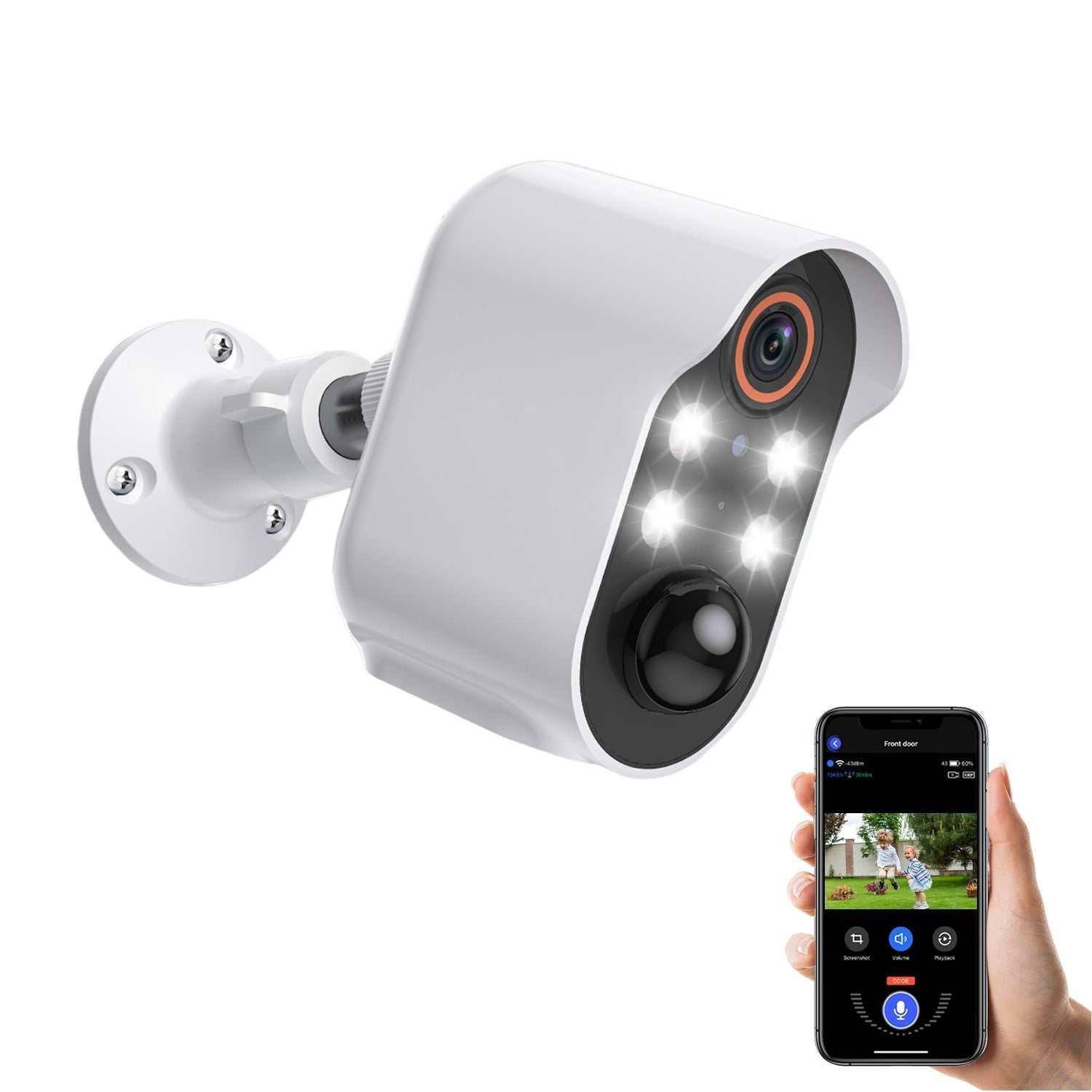 Solar Powered Security Camera with two-way voice intercom