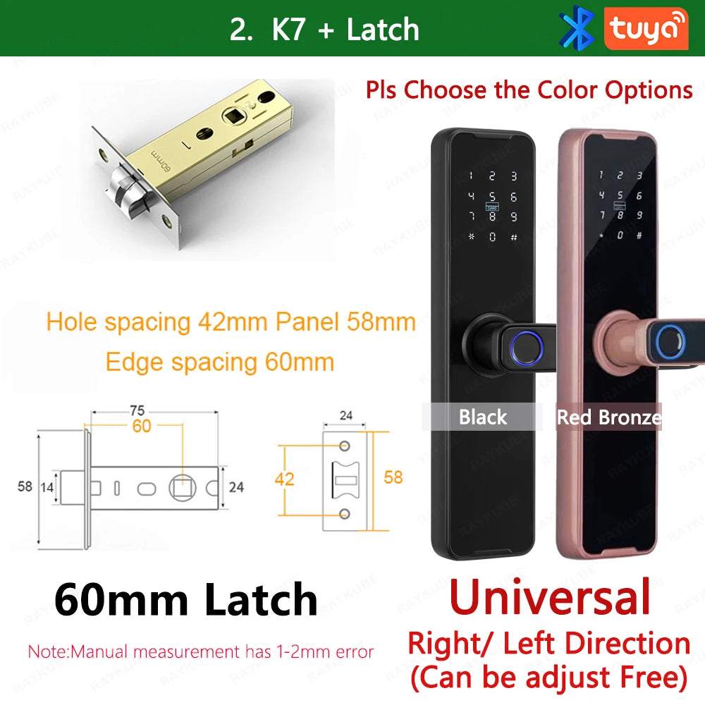 Smart fingerprint door lock with digital password keypad