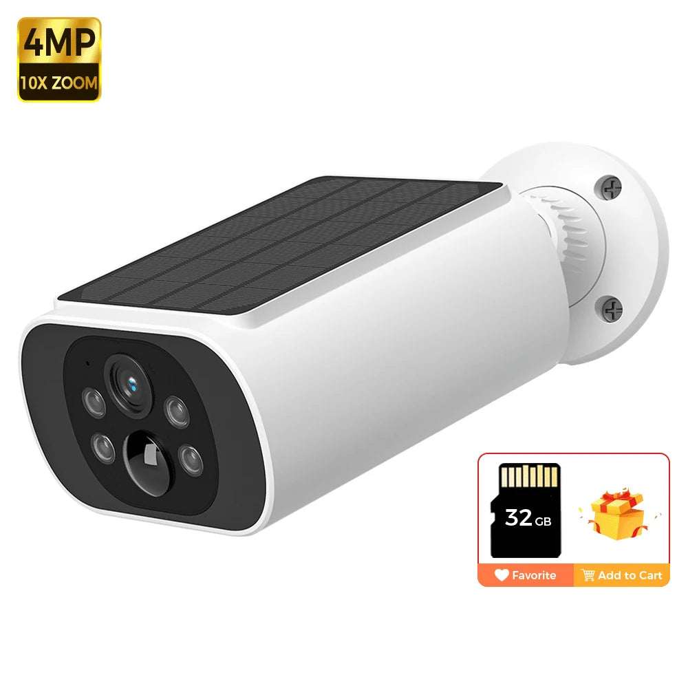 Outdoor solar camera with DIY siren and smart alerts