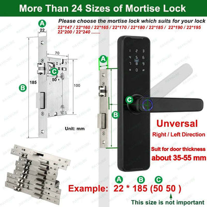 Fingerprint door lock with anti-peep password protection