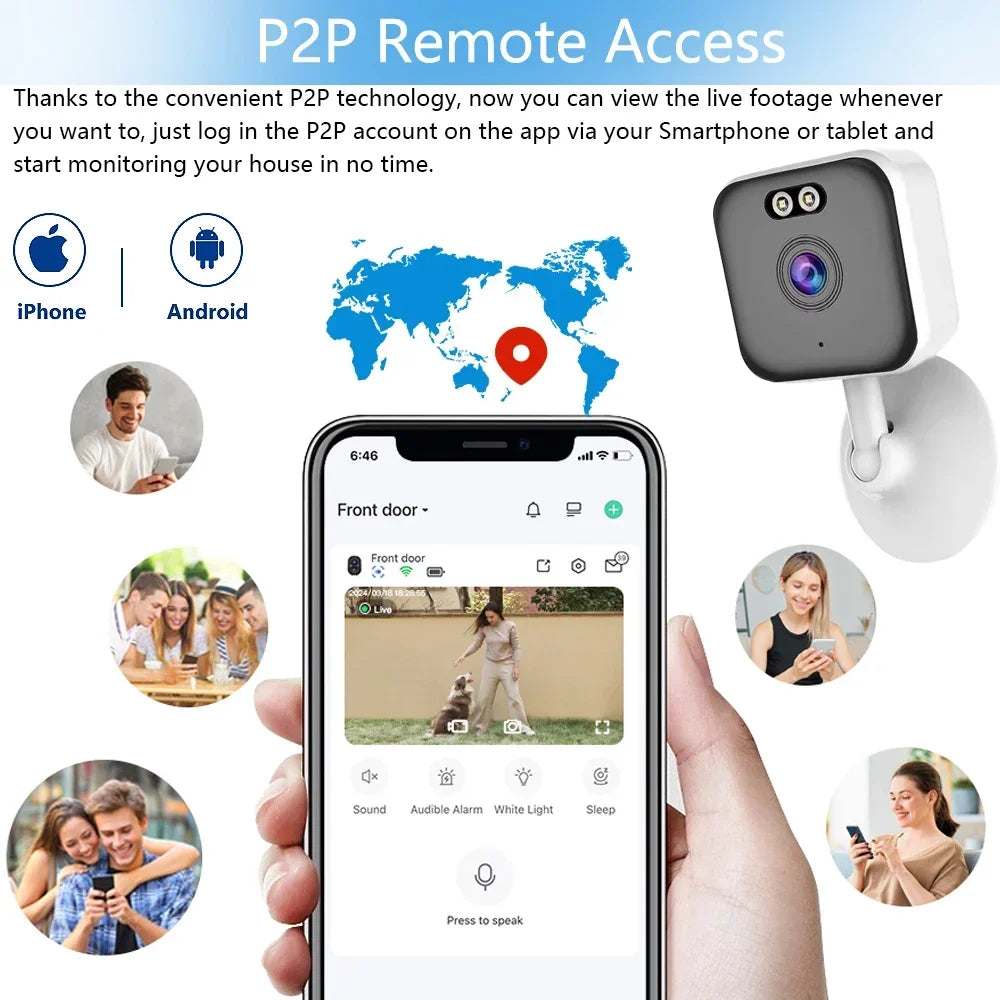 Tuya Smart Mini 5MP Wifi IP Camera Indoor Wireless Color Night Home Security AI Human Detect CCTV Surveillance Block Camera