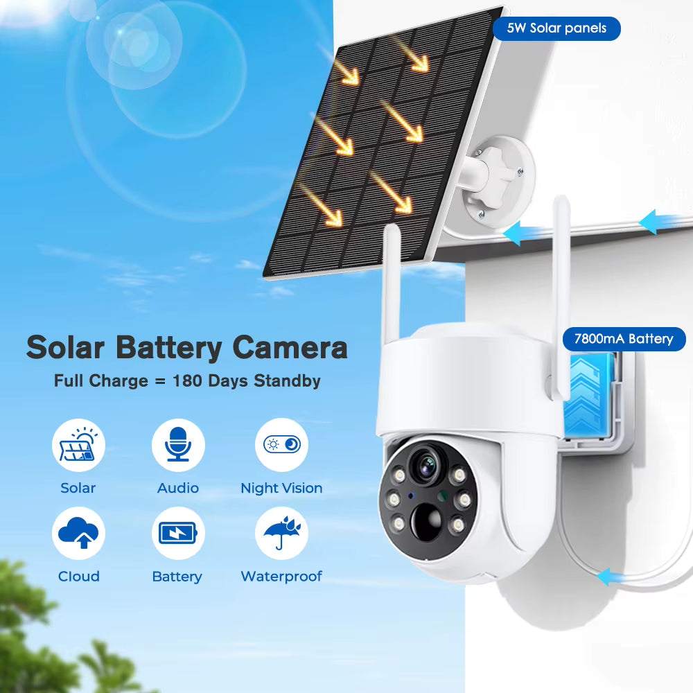 4MP WiFi Solar Camera with full-color night vision