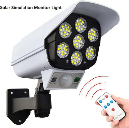 Outdoor Solar Simulation Monitoring Wall Lamp with red light warning