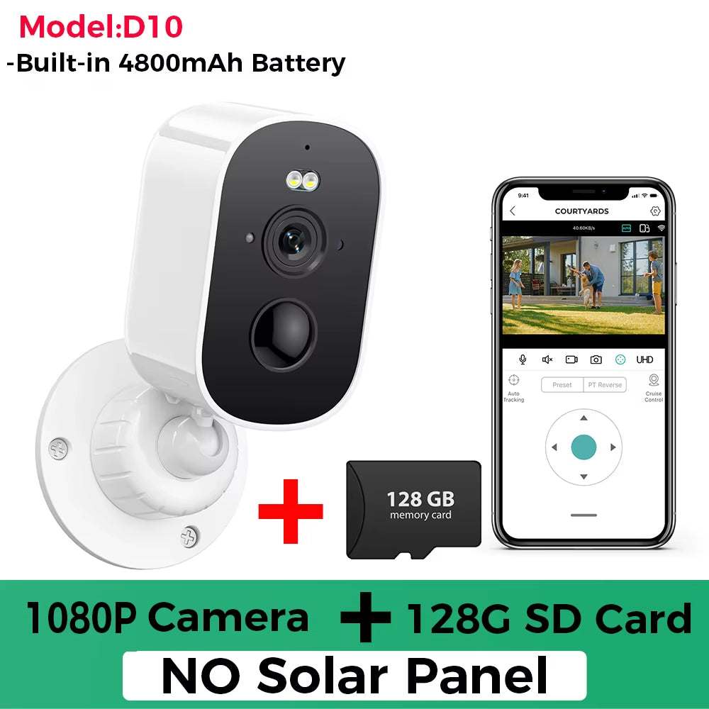 Outdoor 1080P WiFi Solar Camera for home and garden security