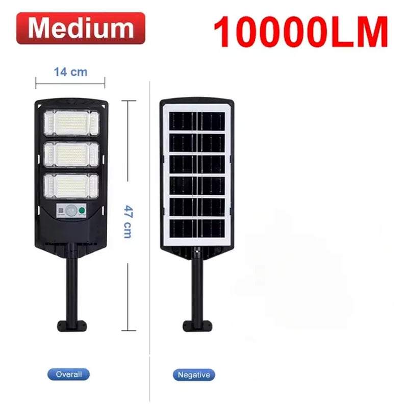 Waterproof LED solar floodlight for outdoor use
