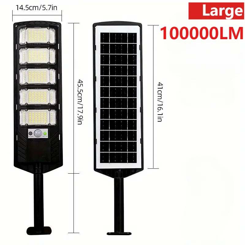 Outdoor LED floodlight with solar motion sensor